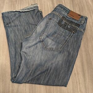 G-Star Raw 01GS/10297 Straight Blue Denim Mid Rise Button Fly Men's Jeans 36x27‎
